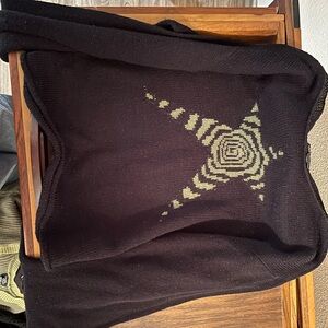 Black Sweater with Geometric Design